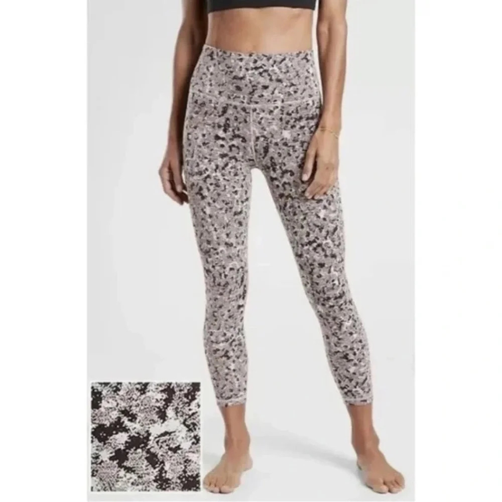 Athleta Elation Textured 7/8 Tight Leggings Decadent Chocolate , 16868